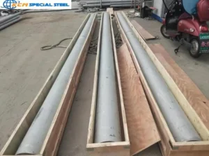 wooden box packed thick walled stainless steel tube to brazil